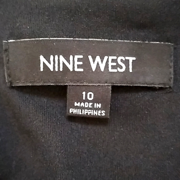 Nine West Black Ruched Sheath Dress. Size 10 - Picture 8 of 10